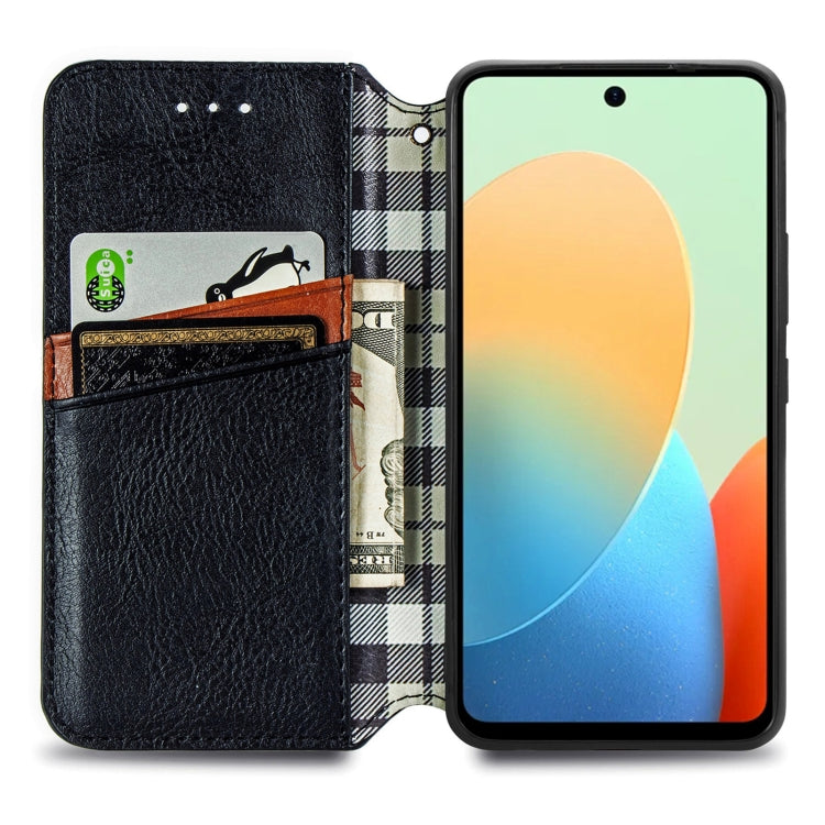For Tecno Spark Go 2024 Cubic Grid Pressed Magnetic Leather Phone Case(Black) - Tecno Cases by PMC Jewellery | Online Shopping South Africa | PMC Jewellery | Buy Now Pay Later Mobicred