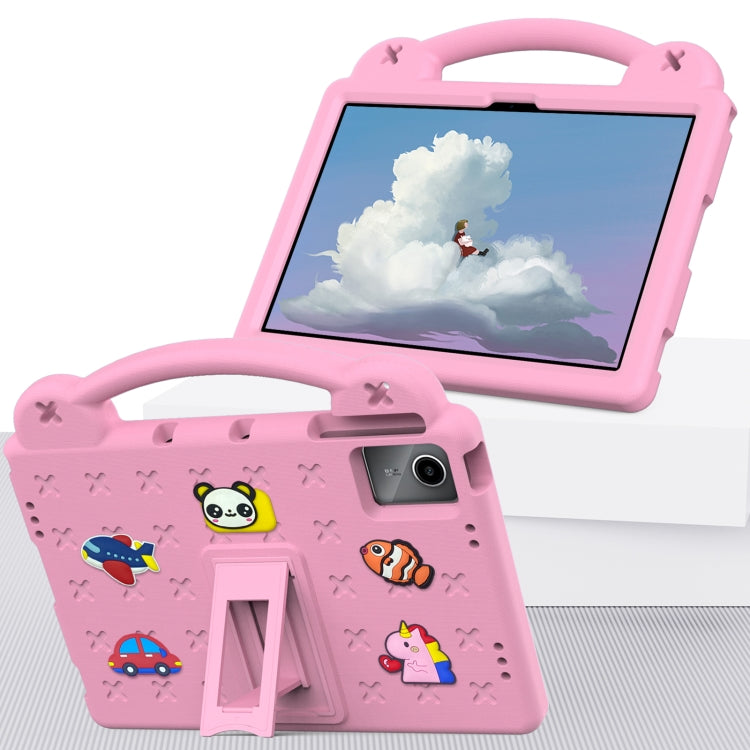 For Lenovo Tab M11 / Xiaoxin Pad 2024 Handle Kickstand Children EVA Shockproof Tablet Case(Pink) - Lenovo by PMC Jewellery | Online Shopping South Africa | PMC Jewellery | Buy Now Pay Later Mobicred