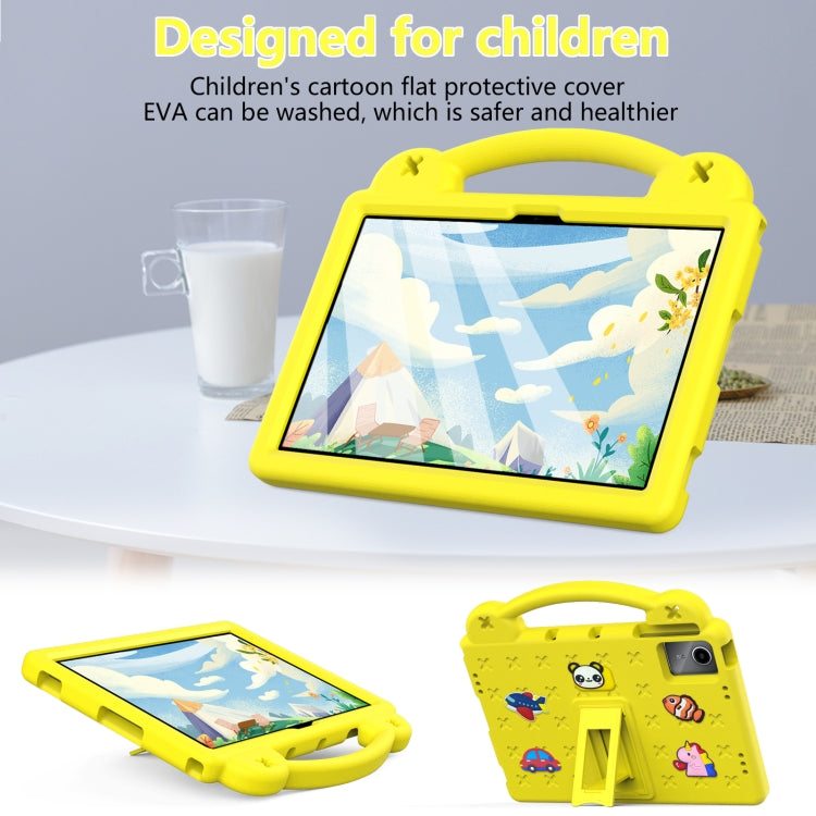 For Lenovo Tab P11 / J606F Handle Kickstand Children EVA Shockproof Tablet Case(Yellow) - Lenovo by PMC TechLife | Online Shopping South Africa | PMC TechLife | Buy Now Pay Later Mobicred