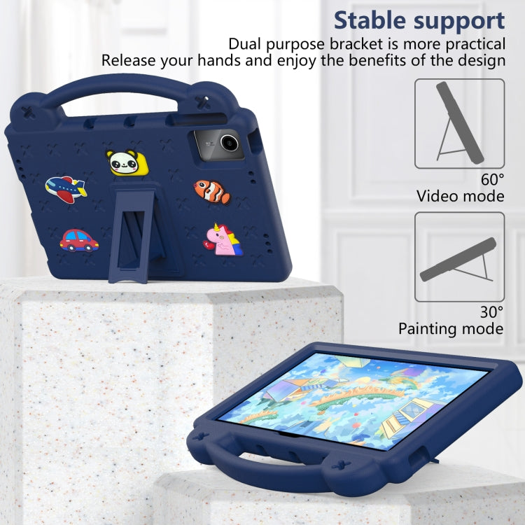 For DOOGEE T30 Pro 11 2023 Handle Kickstand Children EVA Shockproof Tablet Case(Navy Blue) - Others by PMC TechLife | Online Shopping South Africa | PMC TechLife | Buy Now Pay Later Mobicred