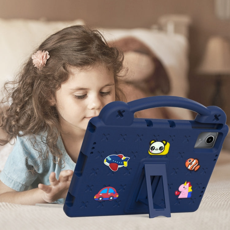 For DOOGEE T30 Pro 11 2023 Handle Kickstand Children EVA Shockproof Tablet Case(Navy Blue) - Others by PMC TechLife | Online Shopping South Africa | PMC TechLife | Buy Now Pay Later Mobicred