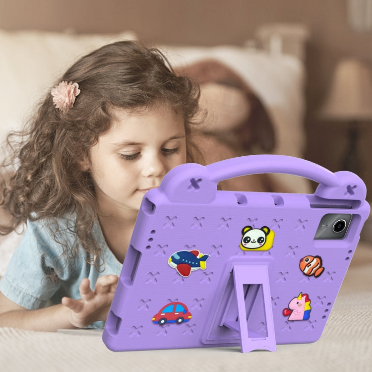 For Huawei MatePad SE 11 2024 Handle Kickstand Children EVA Shockproof Tablet Case(Light Purple) - Huawei by PMC Jewellery | Online Shopping South Africa | PMC Jewellery | Buy Now Pay Later Mobicred