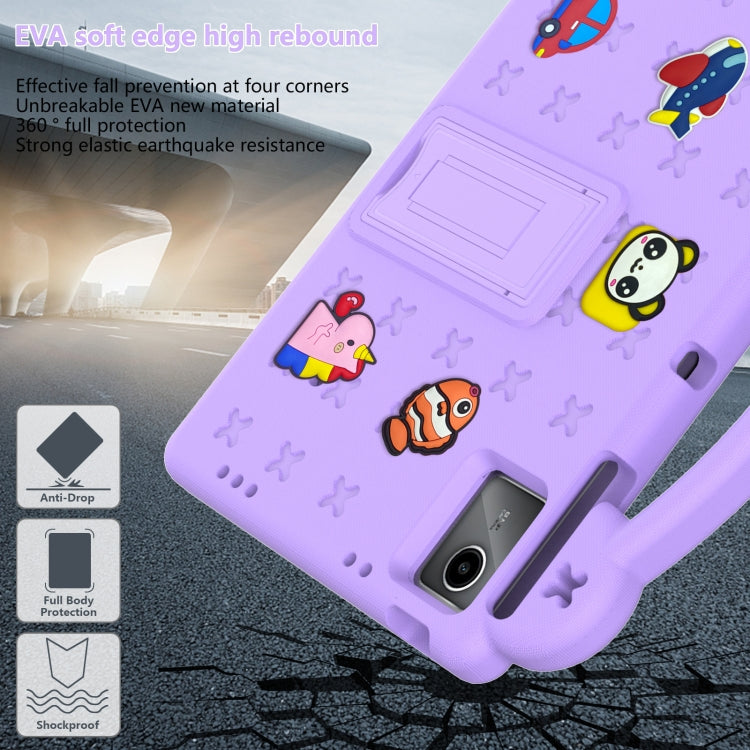 For Huawei MatePad SE 11 2024 Handle Kickstand Children EVA Shockproof Tablet Case(Light Purple) - Huawei by PMC Jewellery | Online Shopping South Africa | PMC Jewellery | Buy Now Pay Later Mobicred