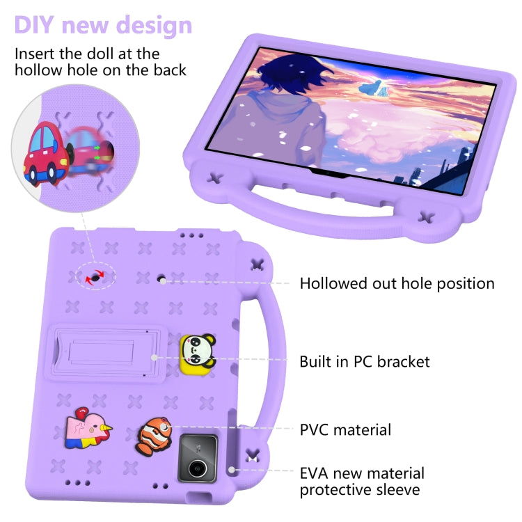 For Huawei MatePad SE 11 2024 Handle Kickstand Children EVA Shockproof Tablet Case(Light Purple) - Huawei by PMC Jewellery | Online Shopping South Africa | PMC Jewellery | Buy Now Pay Later Mobicred