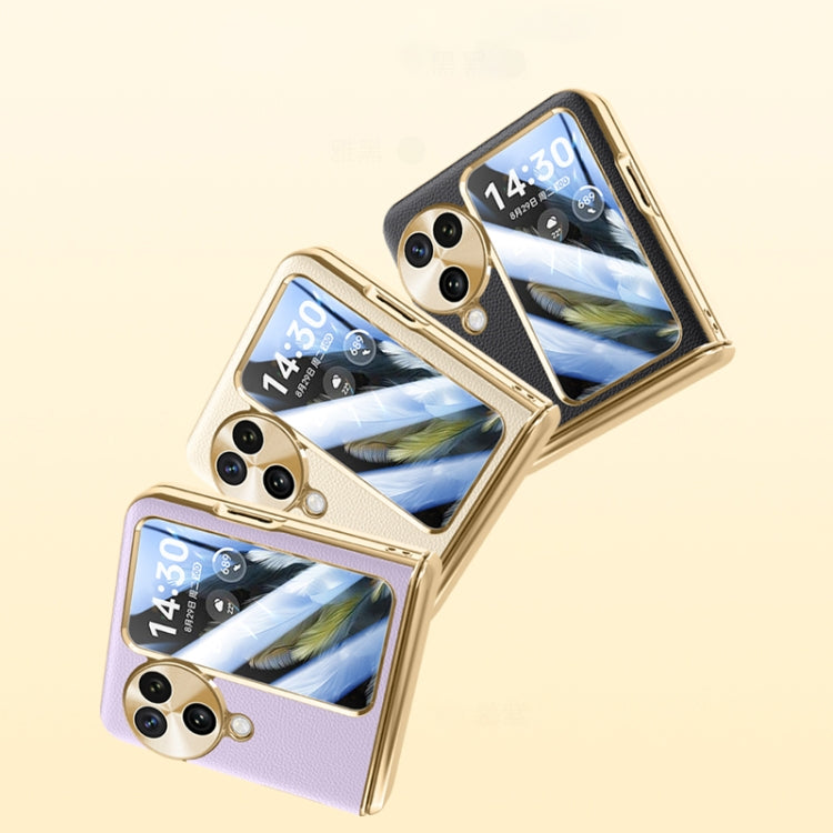 For OPPO Find N3 Flip Electroplated Case-film Integral Hinge Shockproof Phone Case(Black) - Find N3 Flip Cases by PMC TechLife | Online Shopping South Africa | PMC TechLife | Buy Now Pay Later Mobicred