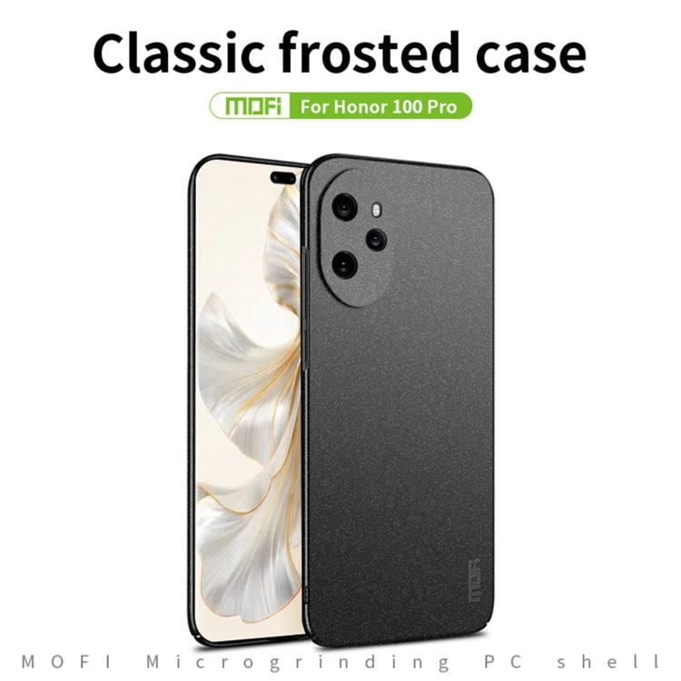 For Honor 100 Pro MOFI Fandun Series Frosted PC Ultra-thin All-inclusive Phone Case(Gray) - Honor Cases by MOFI | Online Shopping South Africa | PMC Jewellery | Buy Now Pay Later Mobicred