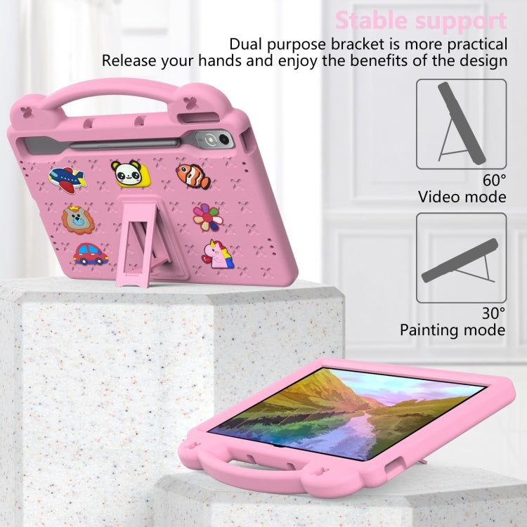 For  Lenovo Tab  P12 Handle Kickstand Children EVA Shockproof Tablet Case(Pink) - Lenovo by PMC Jewellery | Online Shopping South Africa | PMC Jewellery