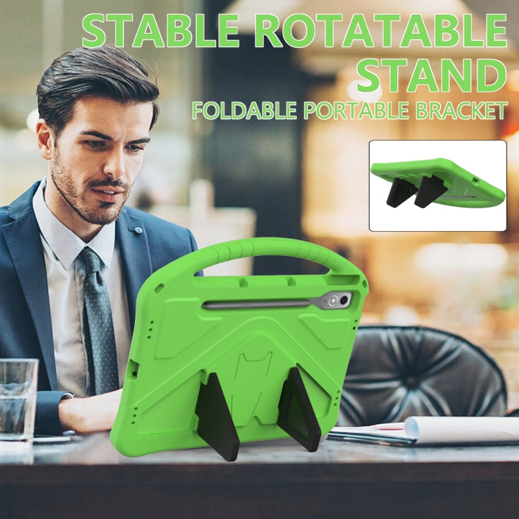 For Lenovo Tab P12  EVA Shockproof Tablet Case with Holder(Green) - Lenovo by PMC TechLife | Online Shopping South Africa | PMC TechLife | Buy Now Pay Later Mobicred