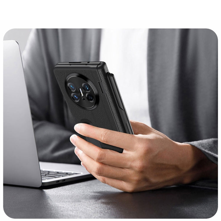 For Huawei  Mate X5 Integrated Film Plain Leather Phone Case with Pen(Black) - free shipping - PMC TechLife - Order now!