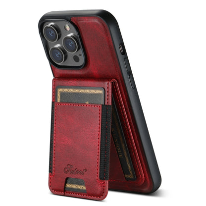 For iPhone 13 Pro Max Suteni H17 Oil Eax Leather MagSafe Detachable Wallet Phone Case(Red) - iPhone 13 Pro Max Cases by Suteni | Online Shopping South Africa | PMC Jewellery | Buy Now Pay Later Mobicred