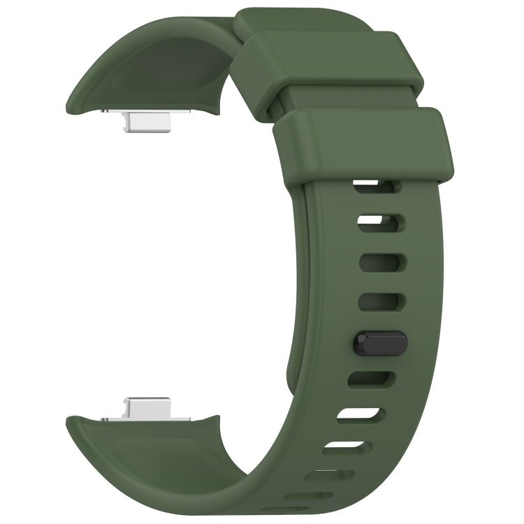 For Redmi Watch 4 Solid Color Silicone Sports Watch Band(Dark Green) - Watch Bands by PMC Jewellery | Online Shopping South Africa | PMC Jewellery