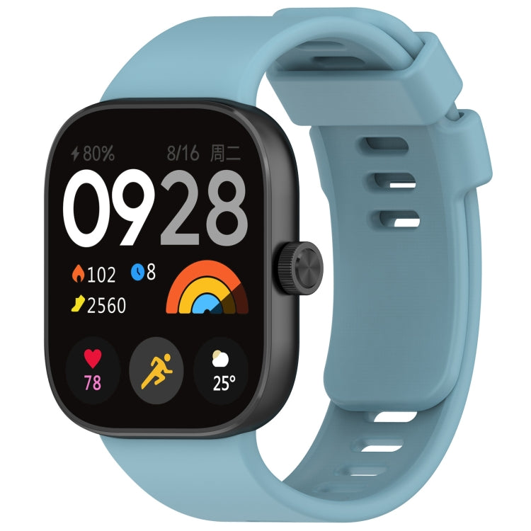 For Redmi Watch 4 Solid Color Silicone Sports Watch Band(Light Blue) - Watch Bands by PMC Jewellery | Online Shopping South Africa | PMC Jewellery