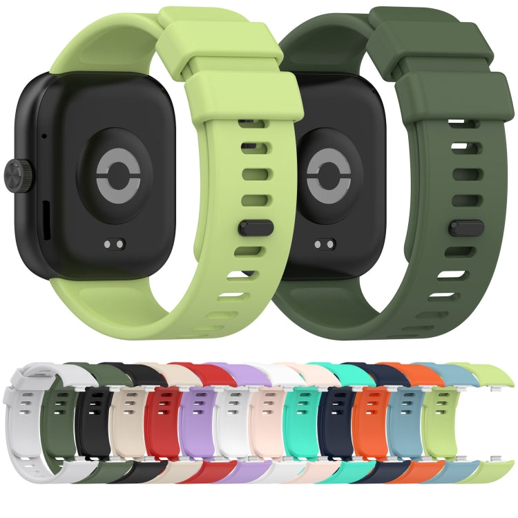 For Redmi Watch 4 Solid Color Silicone Sports Watch Band(Lime Green) - Watch Bands by PMC Jewellery | Online Shopping South Africa | PMC Jewellery