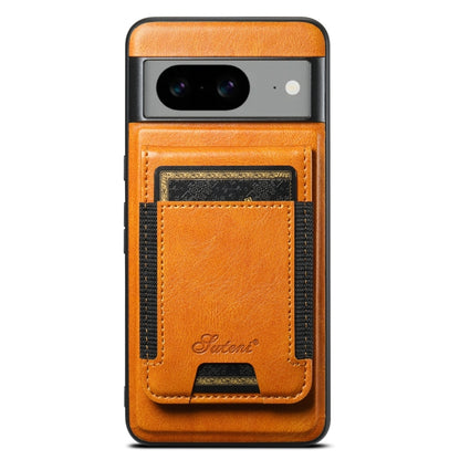 For Google Pixel 7a Suteni H17 Oil Eax Leather Detachable Wallet Phone Case(Khaki) - Google Cases by Suteni | Online Shopping South Africa | PMC Jewellery | Buy Now Pay Later Mobicred