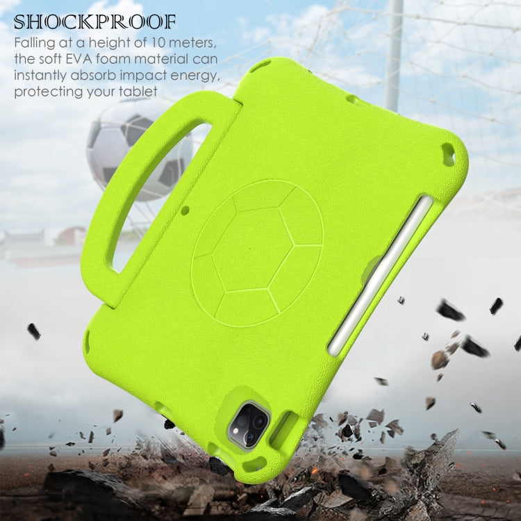 For iPad Air 11 2024 Handle Football Shaped EVA Shockproof Tablet Case(Grass Green) - iPad Air 11 2024 Cases by PMC TechLife | Online Shopping South Africa | PMC TechLife | Buy Now Pay Later Mobicred