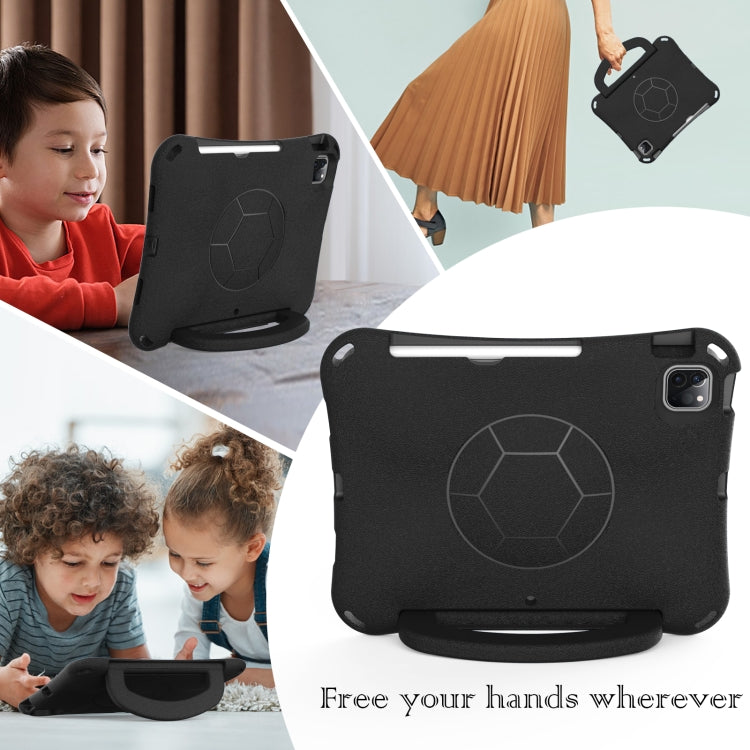 For iPad Air 11 2025 / 2024 Handle Football Shaped EVA Shockproof Tablet Case(Black) - iPad Air 11 2025 / 2024 Cases by PMC TechLife | Online Shopping South Africa | PMC TechLife | Buy Now Pay Later Mobicred