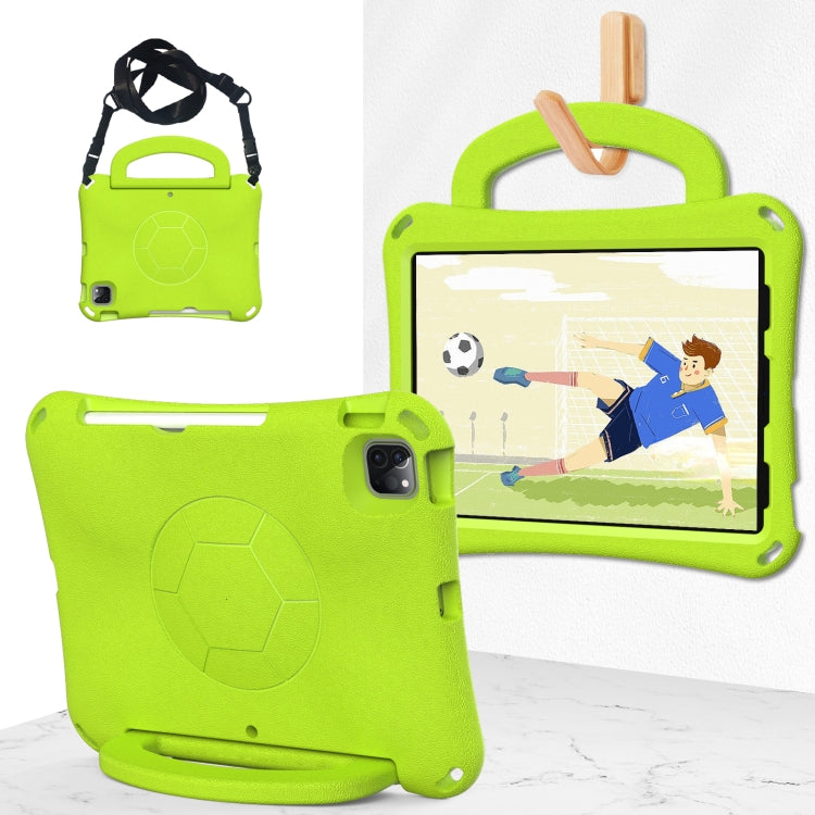 For iPad Pro 11 2024 Handle Football Shaped EVA Shockproof Tablet Case(Grass Green) - iPad Pro 11 2024 Cases by PMC TechLife | Online Shopping South Africa | PMC TechLife | Buy Now Pay Later Mobicred