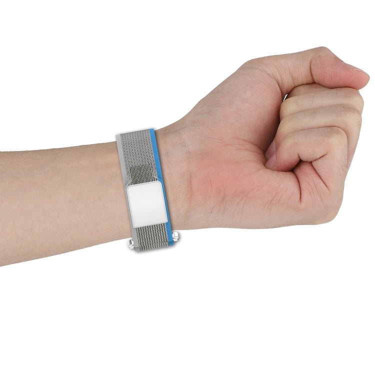 For Apple Watch SE 2023 40mm Double Hook and Loop Faster Nylon Watch Band(Blue+Grey) - free shipping - PMC TechLife - Order now!