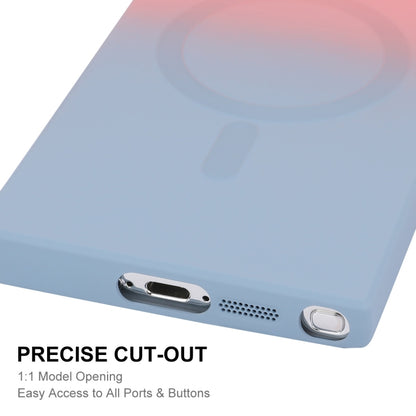 For Samsung Galaxy S25 Ultra 5G ENKAY Hat-Prince MagSafe Rainbow Gradient Silicone Phone Case with Lens Film(Pink Blue) - Galaxy S25 Ultra 5G Cases by ENKAY | Online Shopping South Africa | PMC Jewellery | Buy Now Pay Later Mobicred