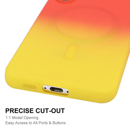 For Samsung Galaxy S25+ 5G ENKAY Hat-Prince MagSafe Rainbow Gradient Silicone Phone Case with Lens Film(Orange Yellow) - Galaxy S25+ 5G Cases by ENKAY | Online Shopping South Africa | PMC Jewellery | Buy Now Pay Later Mobicred