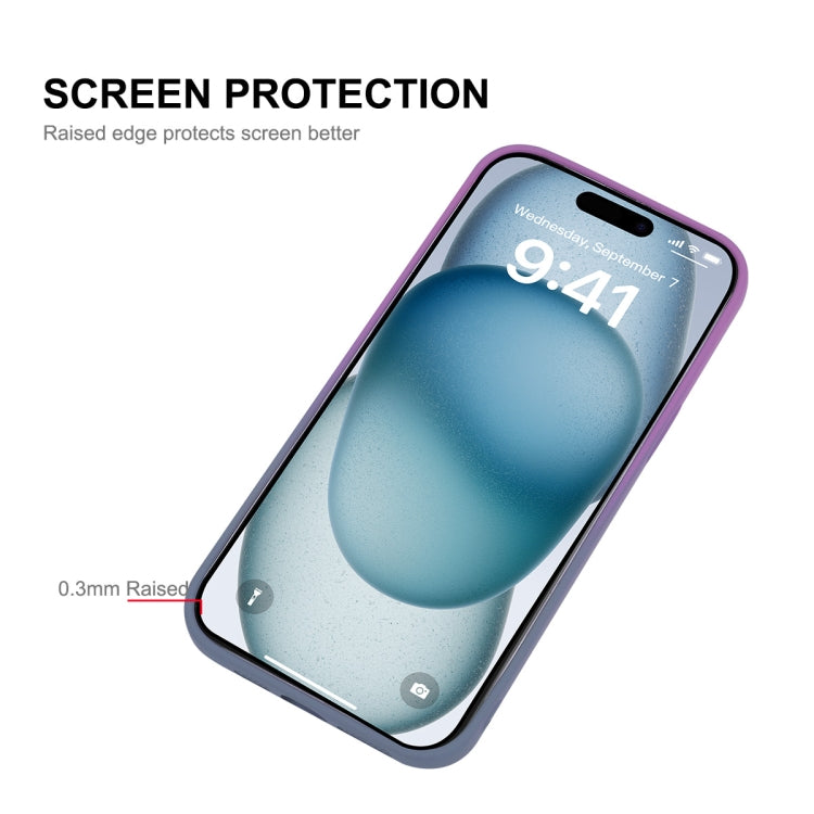 For iPhone 16 Pro Max ENKAY Hat-Prince MagSafe Rainbow Gradient Silicone Phone Case with Lens Film(Purple Blue) - iPhone 16 Pro Max Cases by ENKAY | Online Shopping South Africa | PMC Jewellery | Buy Now Pay Later Mobicred