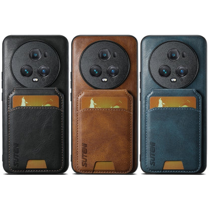 For Honor Magic6 Pro Suteni H02 Leather Wallet Stand Back Phone Case(Brown) - Honor Cases by Suteni | Online Shopping South Africa | PMC Jewellery | Buy Now Pay Later Mobicred