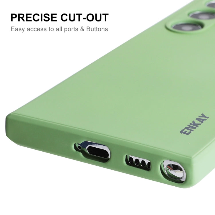 For Samsung Galaxy S24 Ultra 5G ENKAY Liquid Silicone Soft Shockproof Phone Case(Dark Green) - Galaxy S24 Ultra 5G Cases by ENKAY | Online Shopping South Africa | PMC Jewellery | Buy Now Pay Later Mobicred