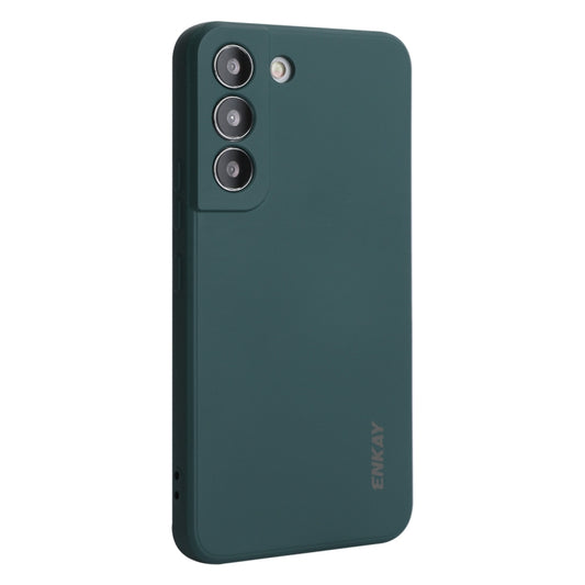 For Samsung Galaxy S24+ 5G ENKAY Liquid Silicone Soft Shockproof Phone Case(Dark Green) - Galaxy S24+ 5G Cases by ENKAY | Online Shopping South Africa | PMC Jewellery | Buy Now Pay Later Mobicred