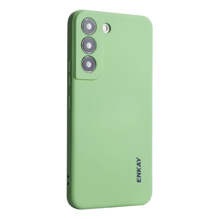 For Samsung Galaxy S24+ 5G ENKAY Liquid Silicone Soft Shockproof Phone Case(Light Green) - Galaxy S24+ 5G Cases by ENKAY | Online Shopping South Africa | PMC Jewellery | Buy Now Pay Later Mobicred