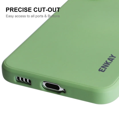 For Samsung Galaxy S24 5G ENKAY Liquid Silicone Soft Shockproof Phone Case(Light Green) - Galaxy S24 5G Cases by ENKAY | Online Shopping South Africa | PMC Jewellery | Buy Now Pay Later Mobicred