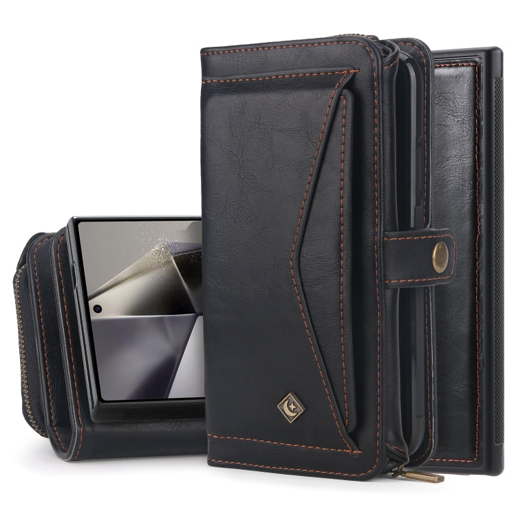 For Samsung Galaxy S24 5G Multi-functional Zipper Wallet Leather Phone Case(Black) - free shipping - PMC Jewellery - Order now!