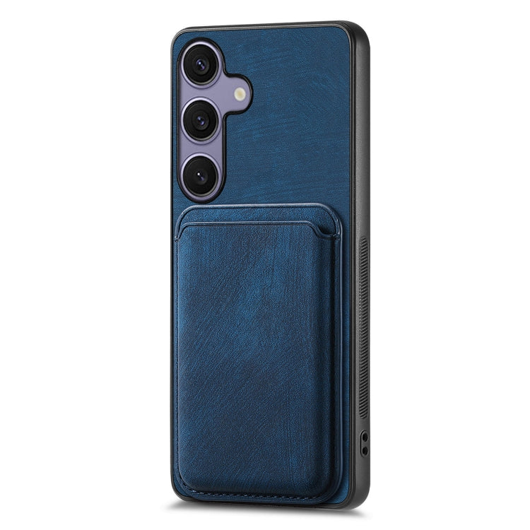 For Samsung Galaxy S25+ 5G Retro Leather Card Bag Magnetic Phone Case(Blue) - Galaxy S25+ 5G Cases by PMC Jewellery | Online Shopping South Africa | PMC Jewellery | Buy Now Pay Later Mobicred