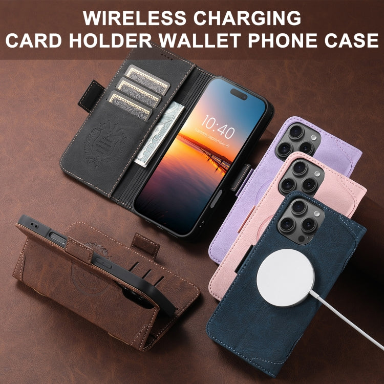 For iPhone 12 / 12 Pro SUTENI J07 Multifunctional Horizontal Flip Magsafe Leather Phone Case(Blue) - free shipping - PMC Jewellery - Order now!