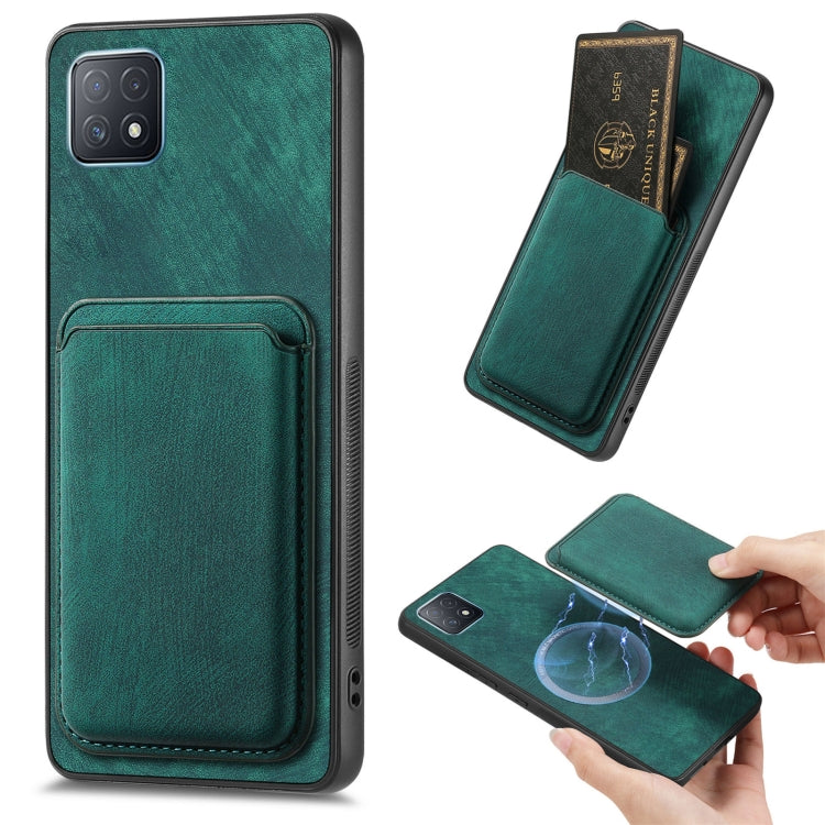 For OPPO A72 5G Retro Leather Card Bag Magnetic Phone Case(Green) - OPPO Cases by PMC TechLife | Online Shopping South Africa | PMC TechLife | Buy Now Pay Later Mobicred