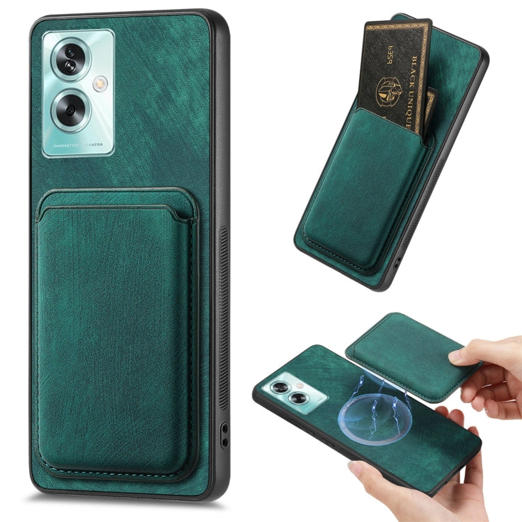 For OPPO A79 5G Retro Leather Card Bag Magnetic Phone Case(Green) - OPPO Cases by PMC TechLife | Online Shopping South Africa | PMC TechLife | Buy Now Pay Later Mobicred