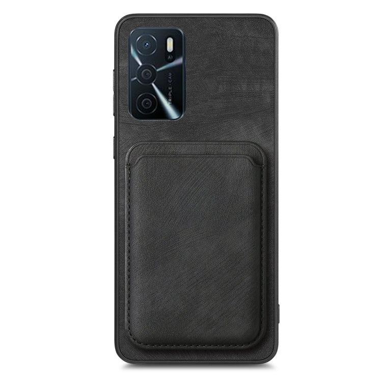 For OPPO A79 5G Retro Leather Card Bag Magnetic Phone Case(Black) - OPPO Cases by PMC TechLife | Online Shopping South Africa | PMC TechLife | Buy Now Pay Later Mobicred