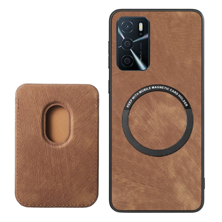 For OPPO A52 / A72/ A92 Retro Leather Card Bag Magnetic Phone Case(Brown) - OPPO Cases by PMC TechLife | Online Shopping South Africa | PMC TechLife | Buy Now Pay Later Mobicred