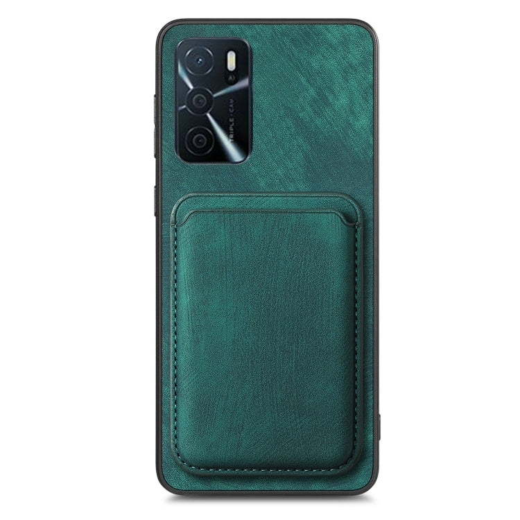 For OPPO A7/A12 Retro Leather Card Bag Magnetic Phone Case(Green) - OPPO Cases by PMC TechLife | Online Shopping South Africa | PMC TechLife | Buy Now Pay Later Mobicred