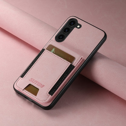 For Samsuny Galaxy S24+ 5G Suteni H03 Litchi Leather Card Bag Stand Back Phone Case(Pink) - Galaxy S24+ 5G Cases by Suteni | Online Shopping South Africa | PMC Jewellery | Buy Now Pay Later Mobicred