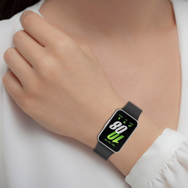 For Samsung Galaxy Fit 3 SM-R390 Solid Color Buckle Silicone Watch Band(Dark Gray) - Watch Bands by PMC TechLife | Online Shopping South Africa | PMC TechLife