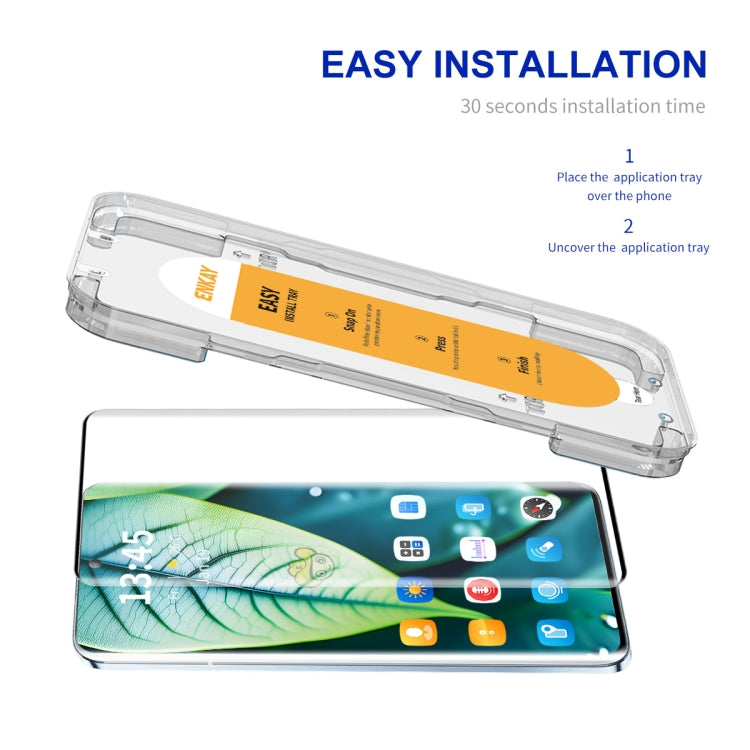 For vivo X100 / X100 Pro ENKAY Easy Install Hot Bending Full Coverage Side Glue Tempered Glass Film - X100 Pro Tempered Glass by ENKAY | Online Shopping South Africa | PMC Jewellery | Buy Now Pay Later Mobicred