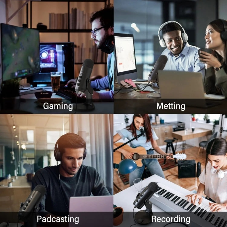 JMARY MC-PW8 USB Desktop Condenser Microphone - Microphone by Jmary | Online Shopping South Africa | PMC TechLife | Buy Now Pay Later Mobicred