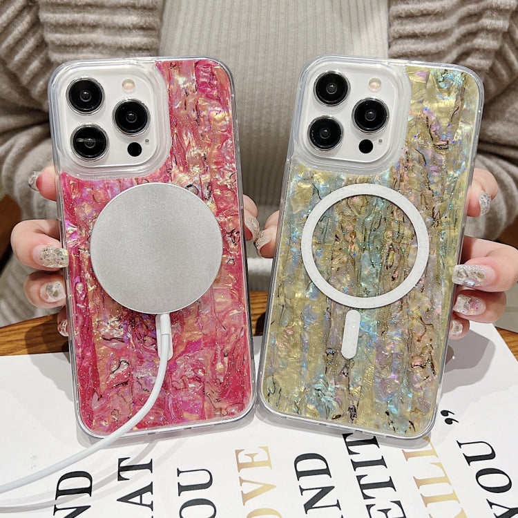 For iPhone 14 Pro Shell Texture Multicolor MagSafe TPU Phone Case(Roige) - iPhone 14 Pro Cases by PMC TechLife | Online Shopping South Africa | PMC TechLife