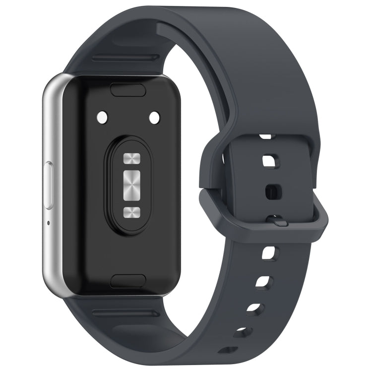 For Samsung Galaxy Fit 3 Solid Color Colorful Buckle Silicone Watch Band(Gray) - Watch Bands by PMC TechLife | Online Shopping South Africa | PMC TechLife