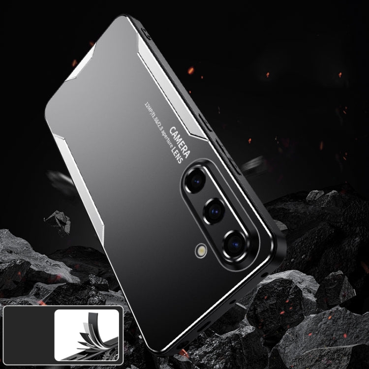 For Samsung Galaxy S25 5G Blade Series TPU Hybrid Metal Phone Case(Silver) - Galaxy S25 5G Cases by PMC Jewellery | Online Shopping South Africa | PMC Jewellery | Buy Now Pay Later Mobicred