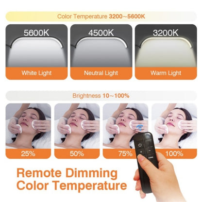 HD-G63X Floor Standing Remote Dimming LED Moon Lamp Manicure Eyelash Beauty Lamp(AU Plug) - Selfie Light by PMC Jewellery | Online Shopping South Africa | PMC Jewellery | Buy Now Pay Later Mobicred