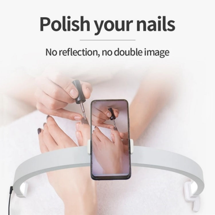 M12X Foldable LED Half Moon Lamp Touch Control Nail Art Lamp, Length: 56cm(AU Plug) - Selfie Light by PMC TechLife | Online Shopping South Africa | PMC TechLife | Buy Now Pay Later Mobicred