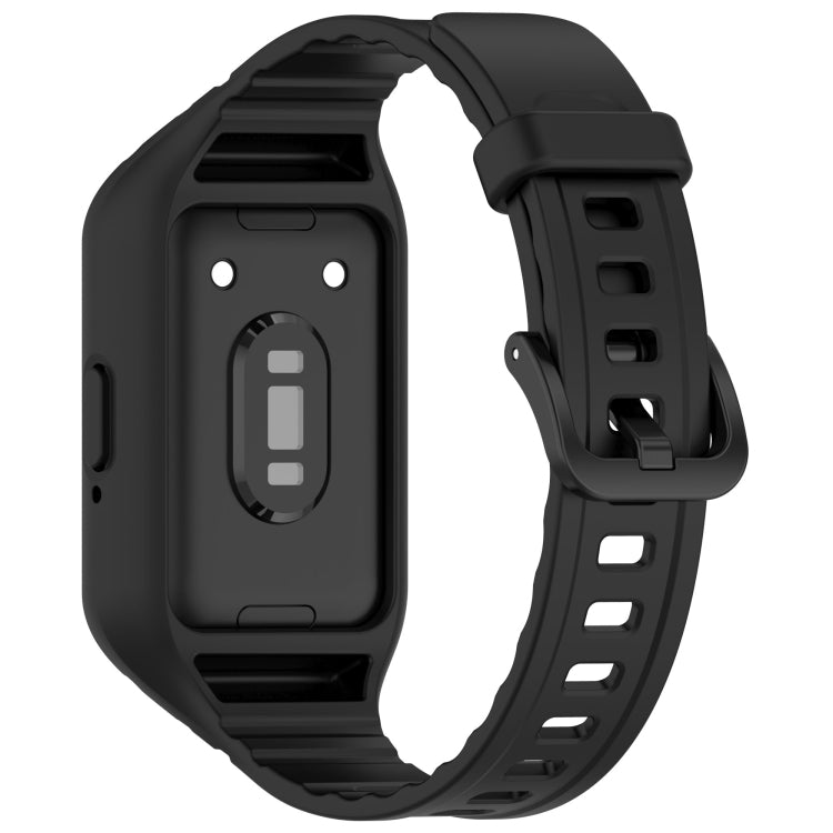 For Samsung Galaxy Fit 3 Integrated TPU Watch Band(Black) - Watch Bands by PMC Jewellery | Online Shopping South Africa | PMC Jewellery