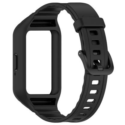 For Samsung Galaxy Fit 3 Integrated TPU Watch Band(Black) - Watch Bands by PMC Jewellery | Online Shopping South Africa | PMC Jewellery