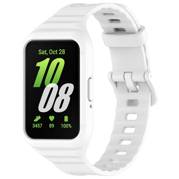 For Samsung Galaxy Fit 3 Integrated TPU Watch Band(White) - Watch Bands by PMC Jewellery | Online Shopping South Africa | PMC Jewellery